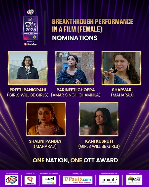 OTTplay Awards 2025 nominations - Breakthrough Performance in a Film (Female)