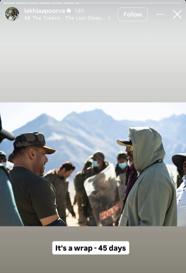 Salman Khan and Apoorva Lakhia on the sets of Battle of Galwan