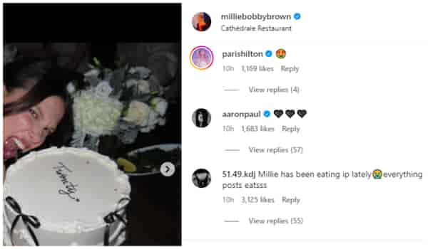 Paris Hilton and others react on Millie's birthday post