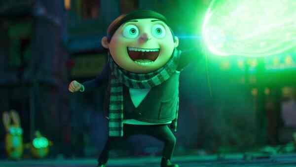 Steve Carell voices young Gru as well.