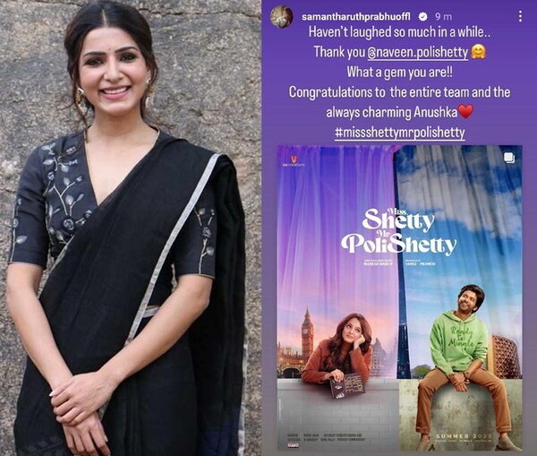 Samantha praises Miss Shetty Mr. Polishetty