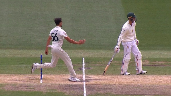 'Stay in the crease, it's not that hard': Watch Australian pacer Mitchell Starc warn non-striker Theunis de Bruyn