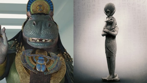 The statues of Egyptian deities were built over the course of three months