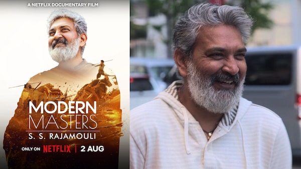 Modern Masters: SS Rajamouli poster; A still from the Netflix docu-film