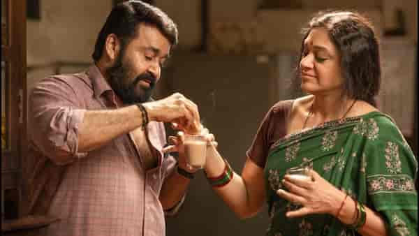 Mohanlal and Shobana in a still from Thudarum