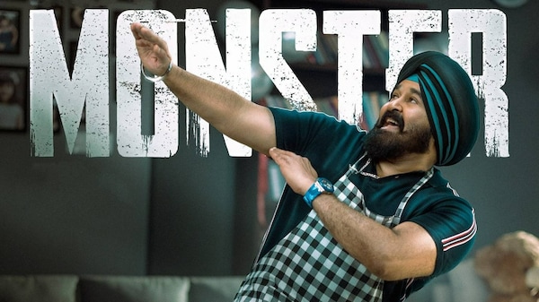 Mohanlal in a poster from Monster