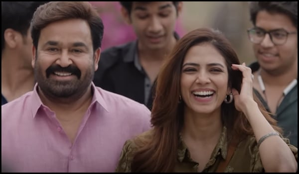 Mohanlal in Malavika Mohanan in Hridayapoorvam
