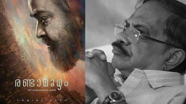 Mohanlal in Randamoozham concept poster; MT Vasudevan Nair