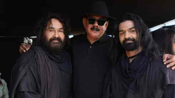 Mohanlal, Priyadarshan and Pranav Mohanlal