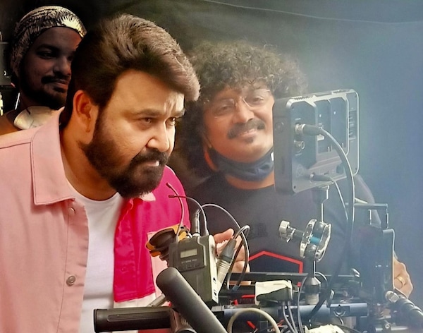 Mohanlal with cinematographer Om Prakash