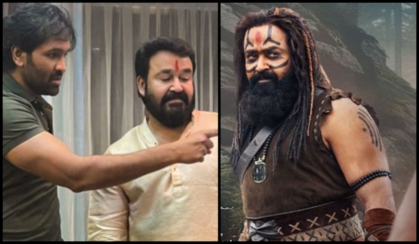 Mohanlal with Kannappa star Vishnu Manchu