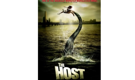 In the film "The Host" the crew of the film used which object to create an effect of water splashing whenever the monster dove into the water?