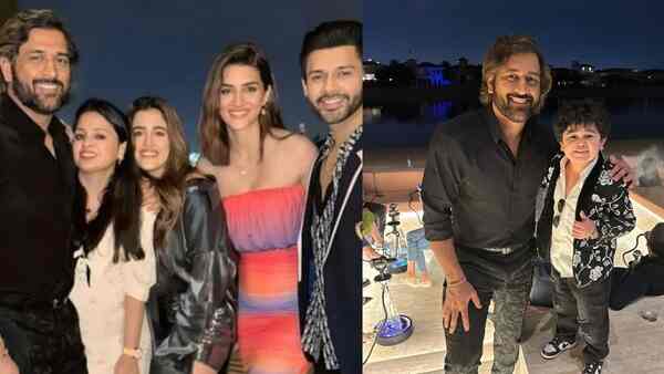 Viral pics: MS Dhoni enjoys pre-New Year party with Kriti Sanon, Abdu Rozik in Dubai