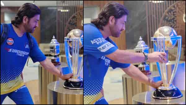 'Made for each other' - MS Dhoni pictures with World Cup trophy makes fans nostalgic, ask when we will win another