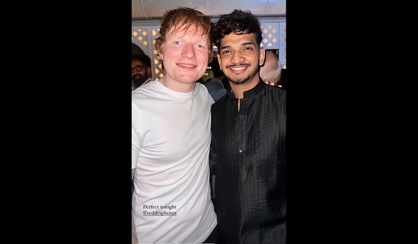 Munawar Faruqui poses with Ed Sheeran at Kapil Sharma's bash