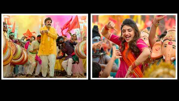 Bhagavanth Kesari’s Ganesh Anthem promo: Sreeleela asks crowds to make way for ‘chicha’ Balakrishna