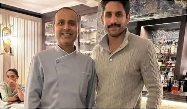 Naga Chaitanya posed with a chef in London