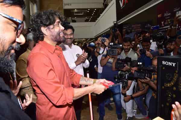 Nagarjuna with the press