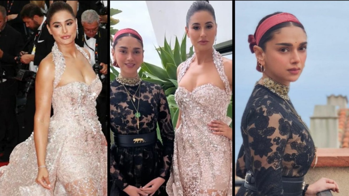  Cannes 2022: Rockstar actors Nargis Fakhri and Aditi Rao Hydari reunite at international film festival, See Pics! 