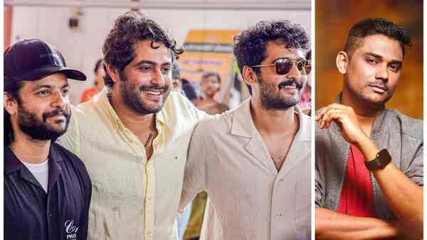 Neeraj Madhav, Antony Varghese and Shane Nigam and (right) Sam CS | Pic: Shabaridas Chenchery