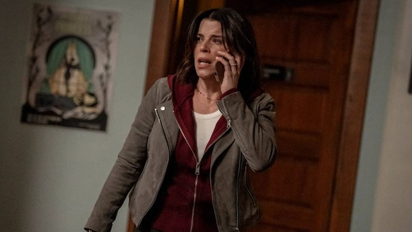 Neve Campbell in a still from Scream 7