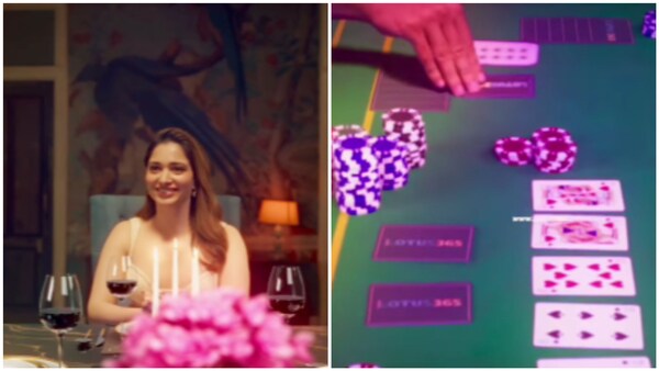 Tamannaah Bhatia promotes banned Lotus365 in a full advertisement post on Instagram, advocating casino and gambling