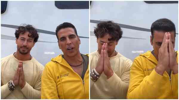 Akshay Kumar, Tiger Shroff chant Jai Shri Ram ahead of Ayodhya Ram Mandir inauguration – Watch how Bade Miyan Chote Miyan stars greeted