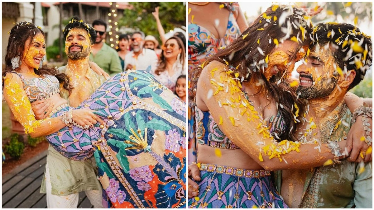 Rakul Preet Singh, Jackky Bhagnani’s haldi ceremony pictures are out – Watch the newlywed couple celebrate their love