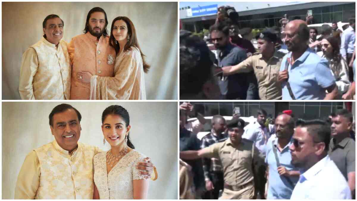 Rajinikanth keeps cool as he gets surrounded by paps in Jamnagar ahead of Anant Ambani-Radhika Merchant’s pre-wedding bash Day 3