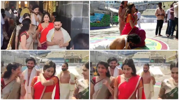 Watch | Janhvi Kapoor offers prayers at Tirupati temple on her birthday; Shikhar Pahariya, Orry join in