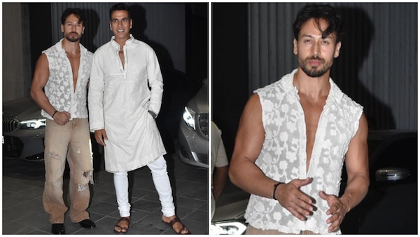 Akshay Kumar, Tiger Shroff arrive in Bade Miyan Chote Miyan style at Ali Abbas Zafar's Iftar party | Watch