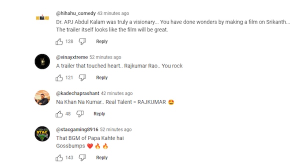 Srikanth trailer reactions on YouTube.