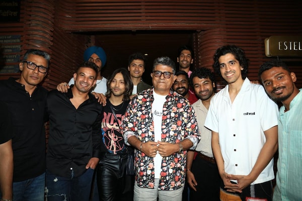 Gajraj Rao and others at Amit Sharma’s birthday party. (Image Credit: Manav Manglani.)