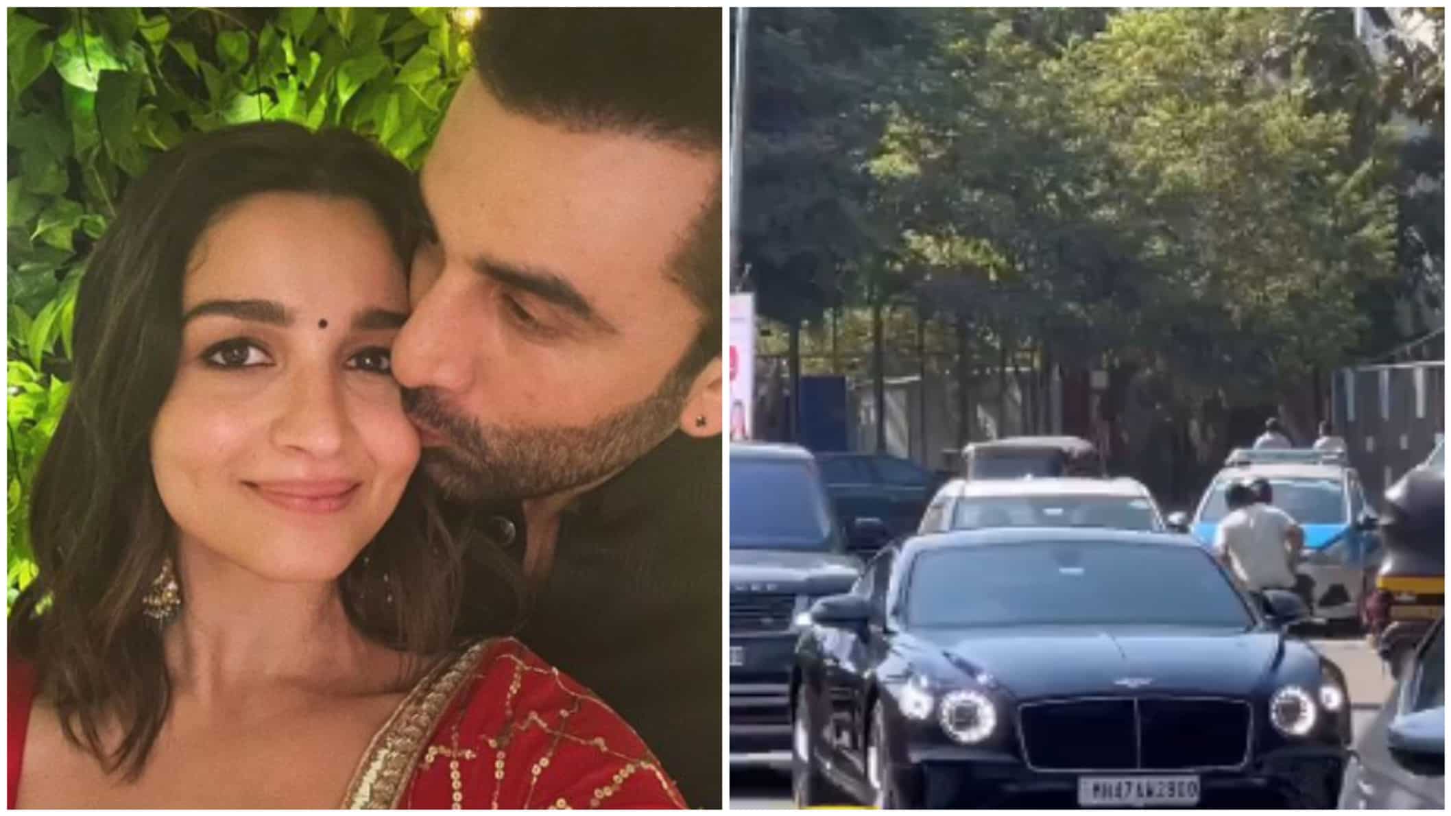 On their second wedding anniversary, Ranbir Kapoor, Alia Bhatt meet the Ambani family and later drive back home – Watch