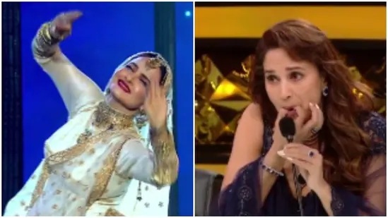 Madhuri Dixit cheers for Rekha as she dances to her iconic song Salaam-E-Ishq on Dance Deewane 3. Watch
