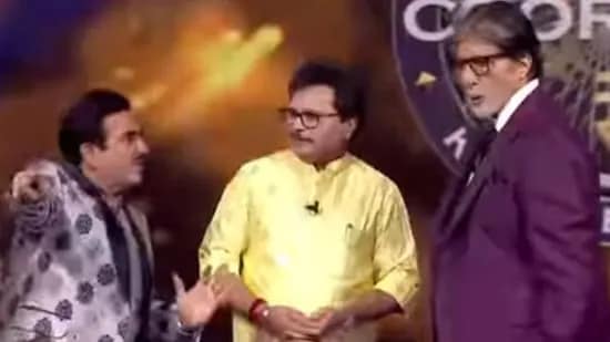 Taarak Mehta Ka Ooltah Chashmah cast reaches KBC, Amitabh Bachchan says ‘hey bhagwan’ as Dilip Joshi shares seating plan
