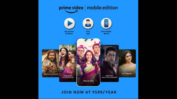 Amazon Prime Video launches mobile plan for  ₹599 per year in India