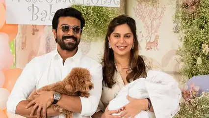 Ram Charan’s wife Upasana shares photo with newborn: ‘Overwhelmed by the warm welcome for our little one’