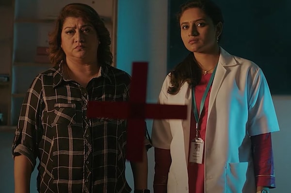 Malashree and Ranjani Raghavan in a still from Night Curfew