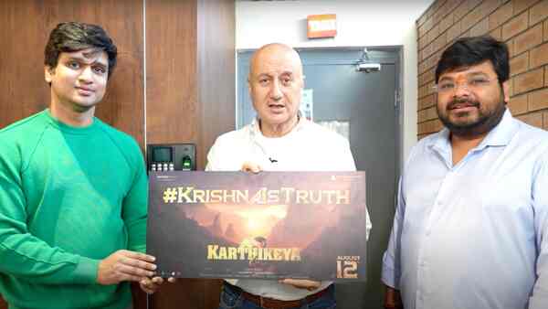 Anupam Kher finishes dubbing for Nikhil’s Karthikeya 2, coins an apt hashtag for the promotional campaign