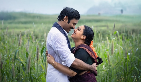 Nithya Menen and Dhanush in Idly Kadai