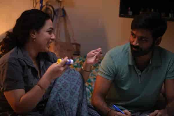 Nithya Menen and Dhanush in Thiruchitrambalam