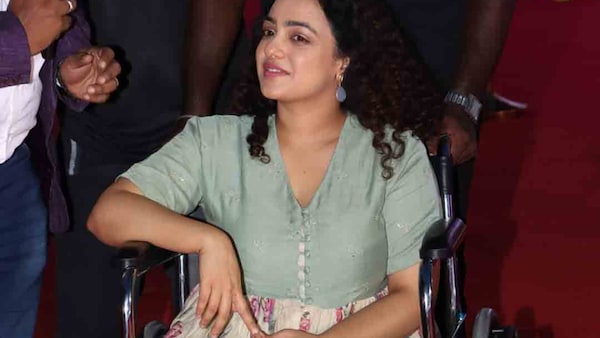 Modern Love Hyderabad star Nithya Menen attends Thiruchitrambalam audio launch in a wheelchair