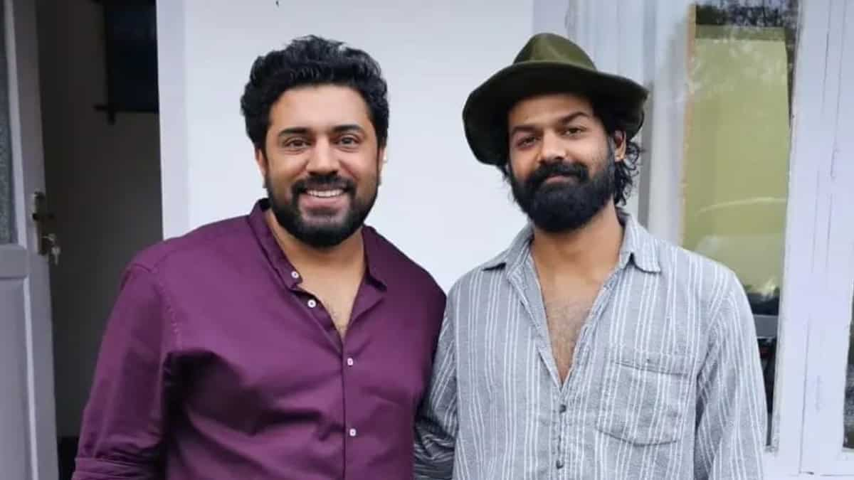 Nivin Pauly and Pranav Mohanlal pose together on the sets of ...