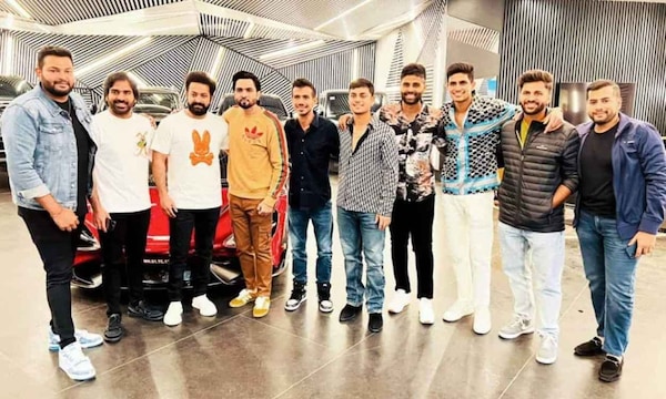 Team India cricketers land in Hyderabad, party with RRR star NTR
