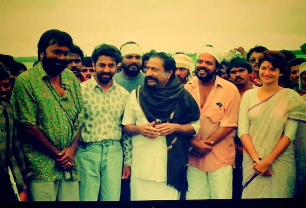 Off the sets of Thevar Magan