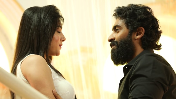 Mallika Singh and Vinay Rajkumar in a still from the film