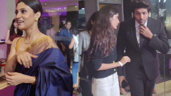 Kartik Aaryan fixes his tie, Konkona Sen Sharma stunned at what she heard: Candid moments from OTTplay Awards 2022