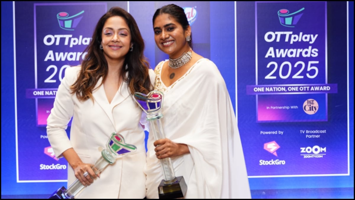 OTTplay Awards 2025: Dabba Cartel stars Jyotika, Nimisha Sajayan reunite; Varuna madam tells Mala - 'Tujhe neeche aake award...'