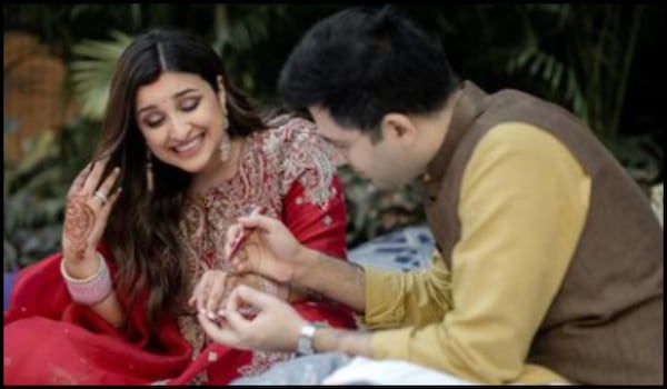 Bollywood's newly-weds Parineeti Chopra, Raghav Chadha celebrate first Karwa Chauth together, share pics